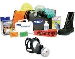 North 130001NS Basic Incident Response PPE Kit, with Gas Mask and NBC Canister, Size Small