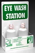 Prinzing Double Bottle Eyewash Station, Green