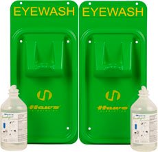 Haws Anodyne Personal Eyewash Station 16 oz. Double & Single Bottle -7516.2 & 7516