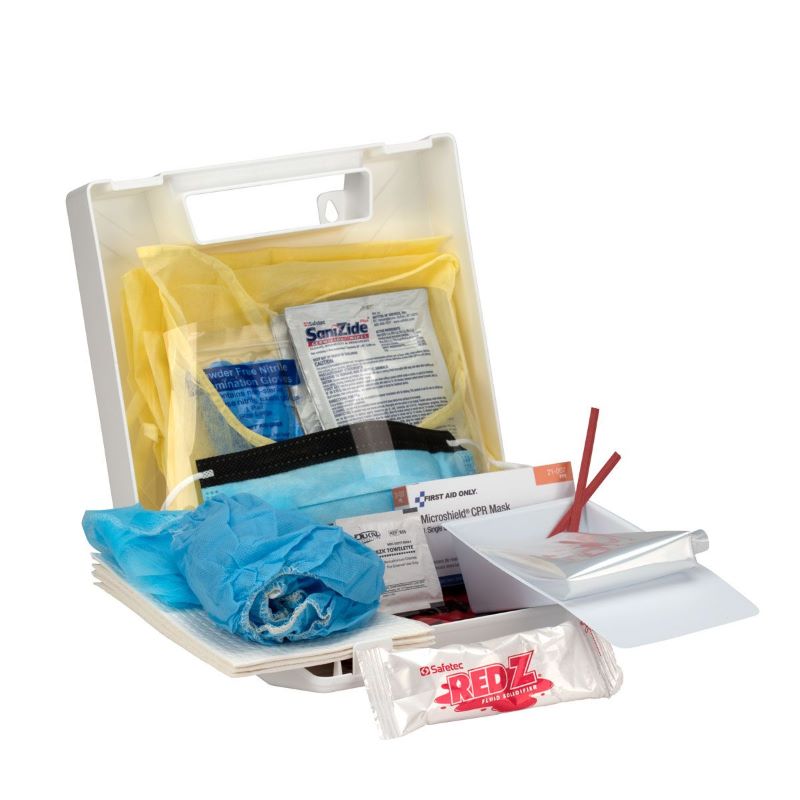 First Aid Only Bloodborne Pathogen/Personal Protection Kit W/ Microshield CPR Shield - 217-O