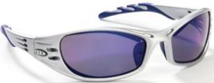 Fuel Blue Mirror Lens, Silver Frame