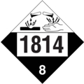 DOT Placard - Potassium Hydroxide Solution - UN1814