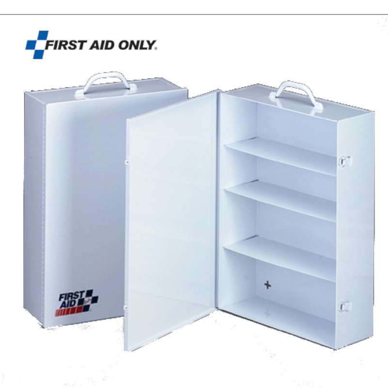 Metal First Aid Cabinet - Empty 4 Shelf First Aid Cabinet, 14-15/16” x 21-7/8” x 5-1/2”