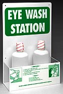 Eyewash Station - Prinzing Double Bottle Eyewash Station, Green
