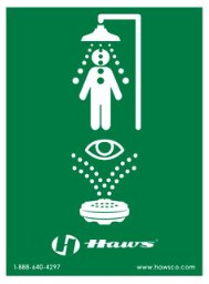 Haws Vertical Universal Emergency Eyewash Sign