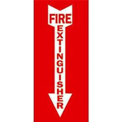 Brady Vinyl Fire Extingusiher Sign w/Arrow 85261