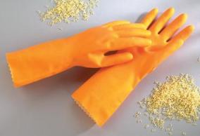 Ansell Tan Rubber Glove - Chemical Resistant Latex Glove