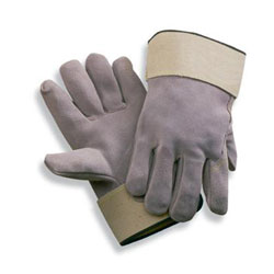 side split full leather back gloves