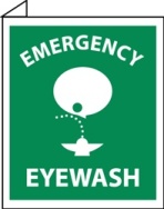 Emergency Eyewash Double Faced Flanged Sign