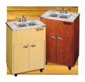 Double Stainless Steel Basin, Maple Color