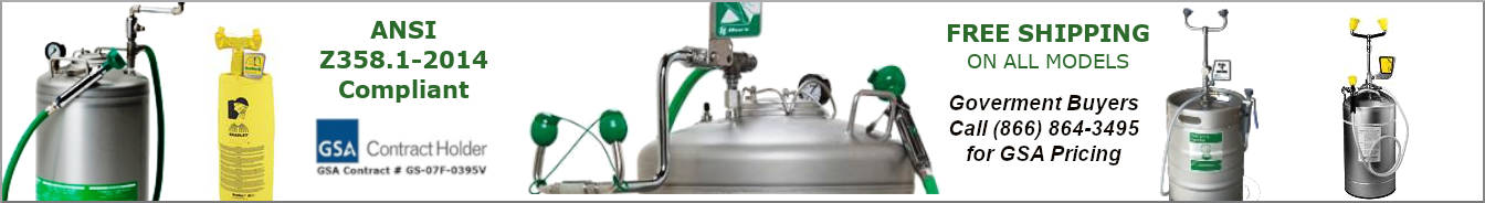 Portable Pressurized Tank Eyewashes