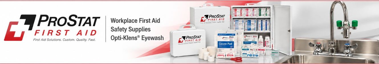 ProStat First Aid Kits, Safety Supplies and Opti-Klens Eyewash