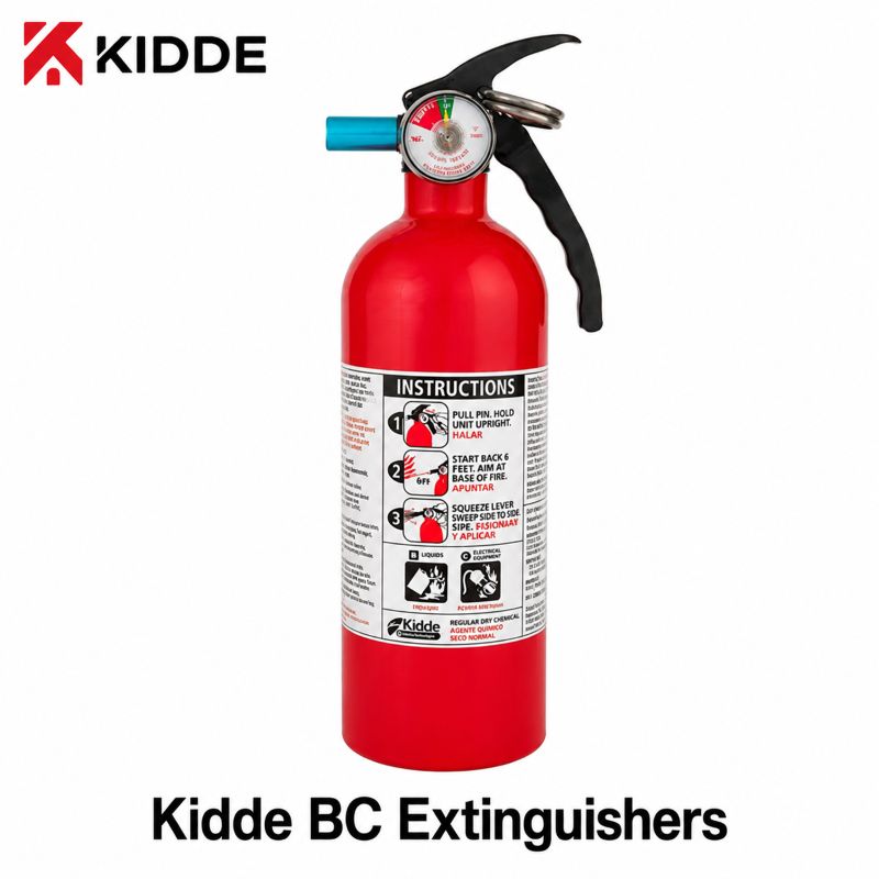 Kidde BC fire extinguishers for vehicle marine and industrial fire protection