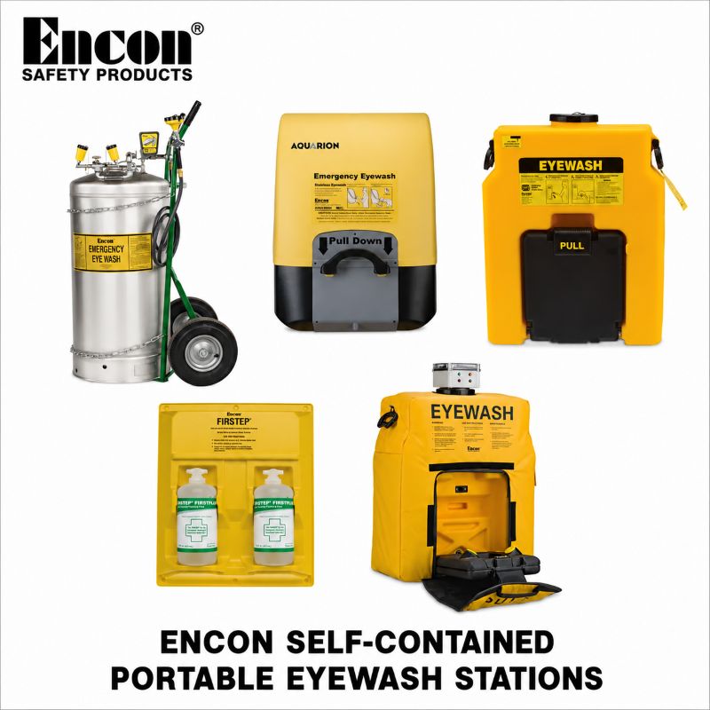 Encon Self-Contained Portable Eyewash Stations and Emergency Flushing Equipment