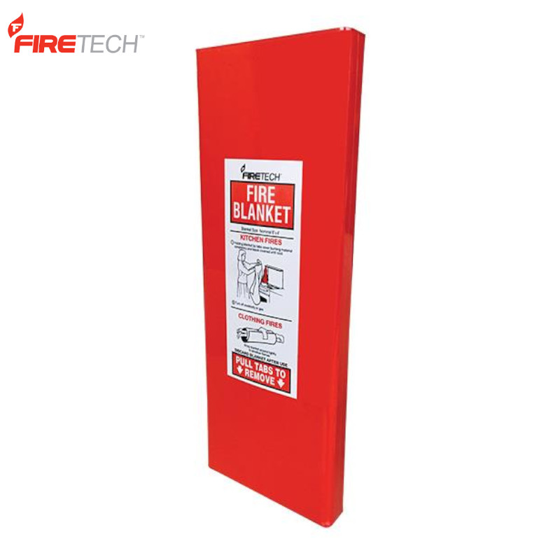 Firetech Fiberglass Fire Blanket With Low Profile Cabinet 650203