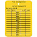 Plastic Fire Extinguisher 4 Year Inspection Tag