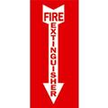 Brady Vinyl Fire Extingusiher Sign w/Arrow 85261