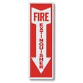 Brady Vinyl Fire Extingusiher Sign w/Arrow 85261