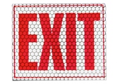 Cyflect Adhesive Glow in the Dark and Reflective Exit Sign - 8" X 10" -9-30070