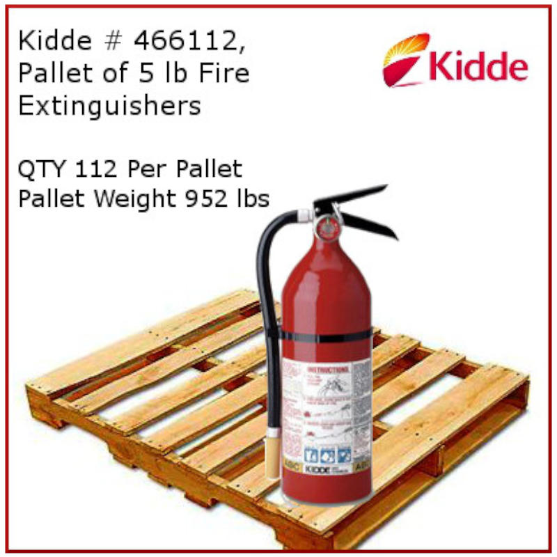 Kidde Extinguisher - ABC Extinguisher, Pro 5MP Fire Extinguisher # 466112- Pallet of 112 Extinguishers