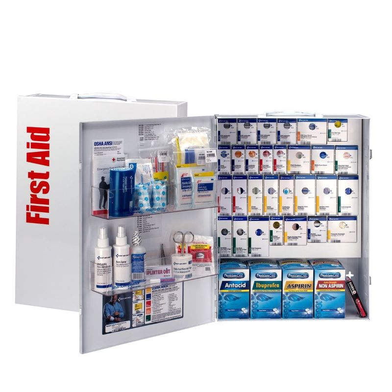SmartCompliance 150 Person XL Metal First Aid Cabinet with Meds