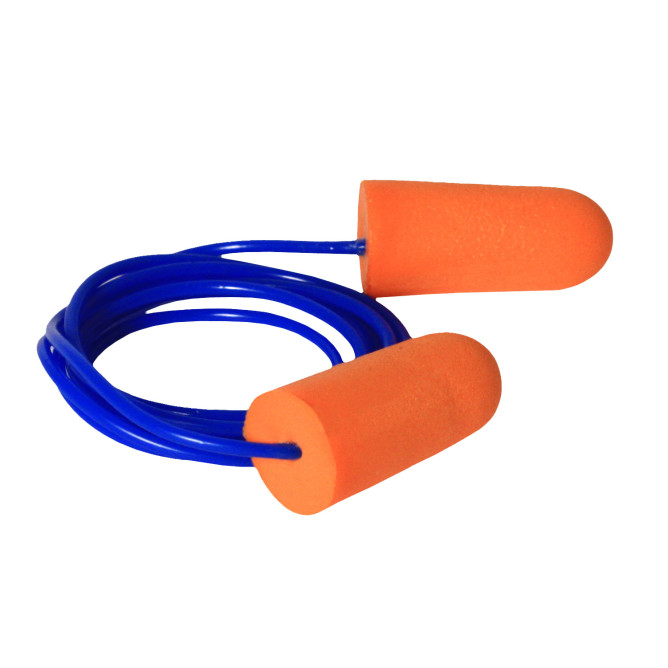 Radians Resistor NRR 32 dB Disposable Foam Earplugs - Corded, Case of 1,000, 10 Boxes of 100, FP71