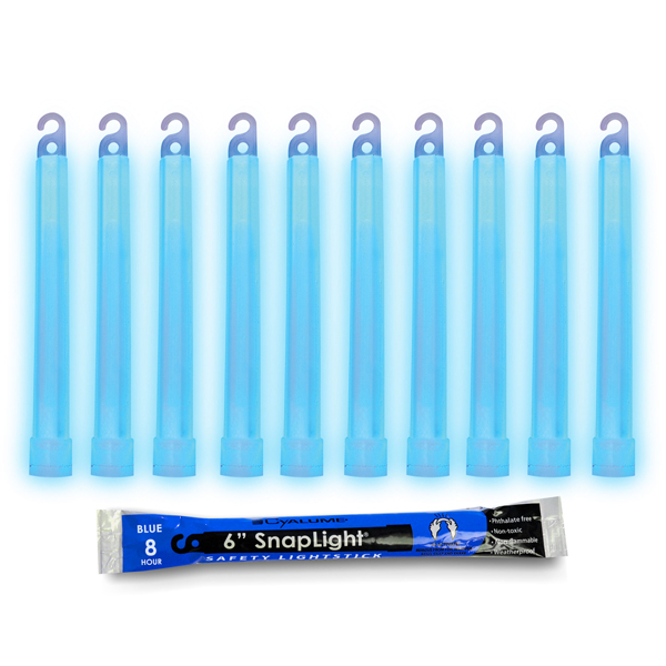 Cyalume Snaplight Blue 8 Hour LightSticks, 9-080038 - Case of 100, 10/10pks