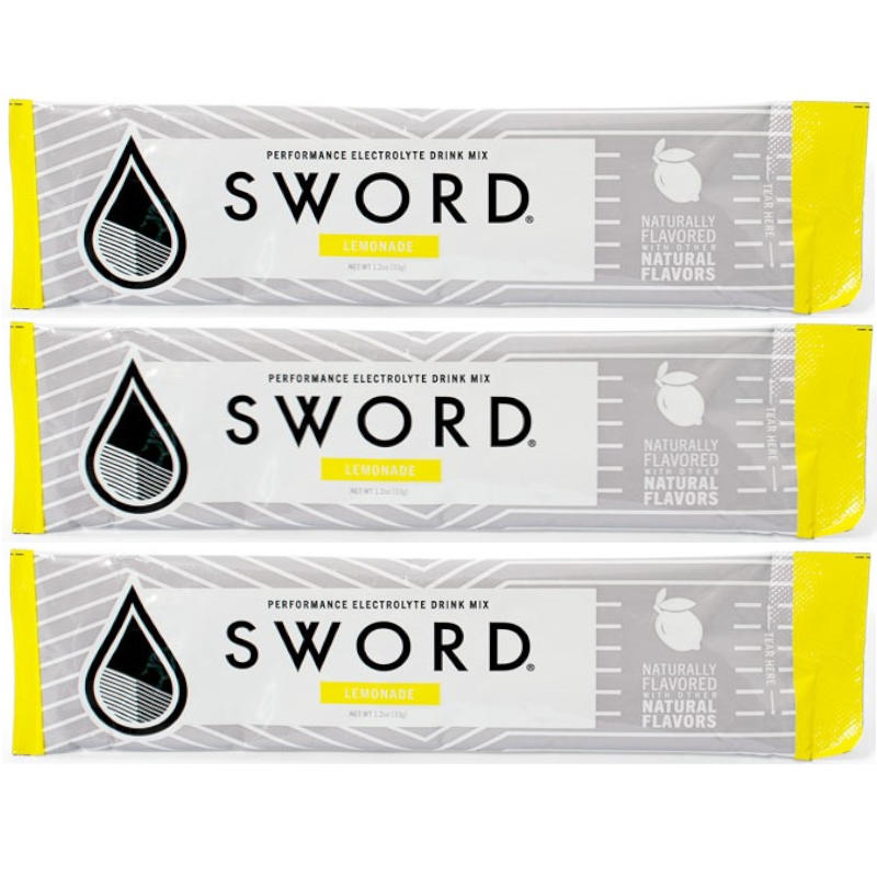 SWORD Performance Electrolyte Hydration Powder Singles, Lemonade Flavor