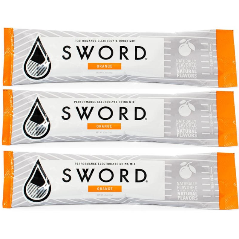 SWORD Performance Electrolyte Hydration Powder Singles, Orange Flavor