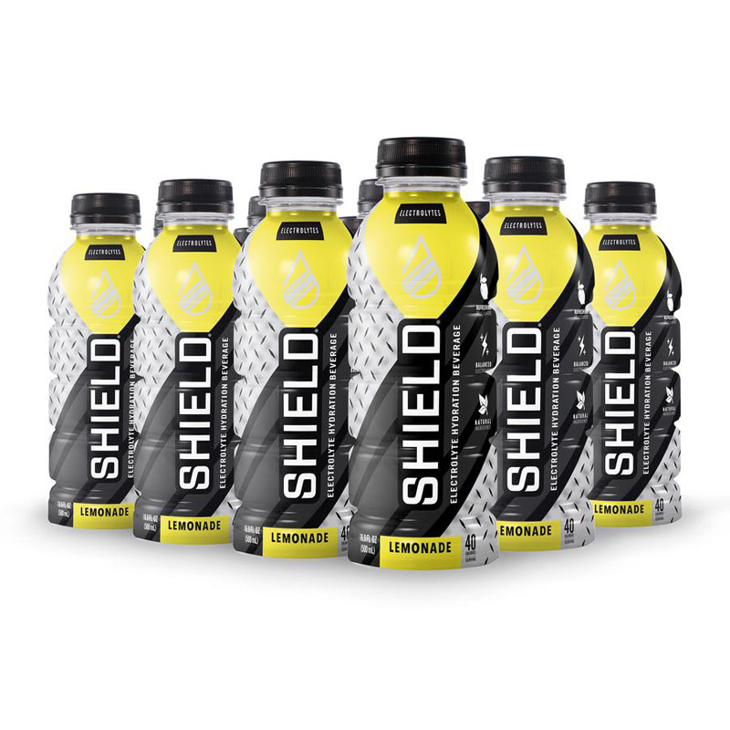 Shield Electrolyte Hydration Ready-To-Drink Bottles, Lemonade Flavor