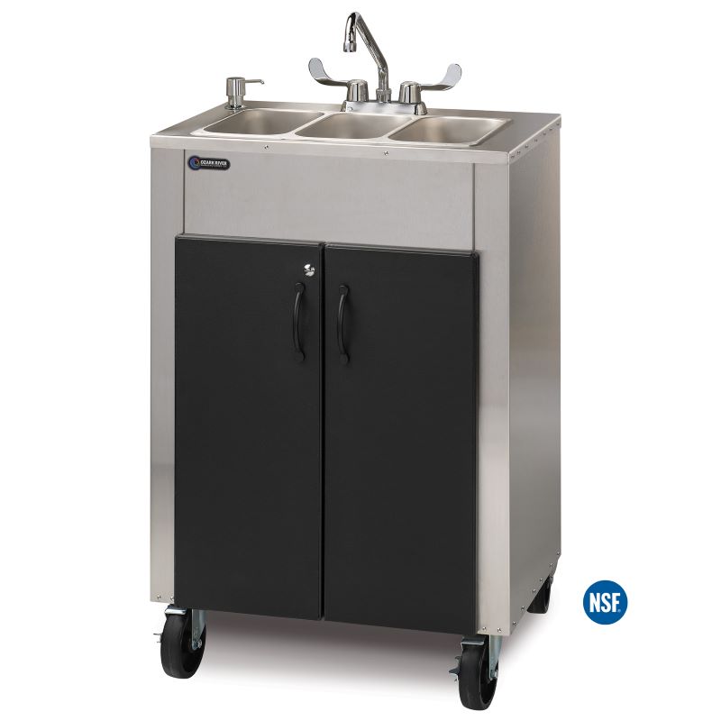 Ozark Nature Series LS3 Outdoor/Indoor Triple Stainless Sink and Stainless Cabinet