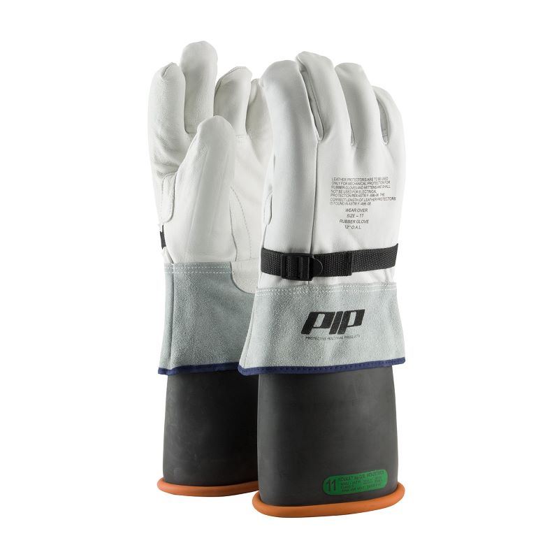 PIP Leather Glove Protector 148-7000 Top Grain Goatskin for Novax Class 3-4 Gloves - Split Gauntlet - 1 Dozen Pair