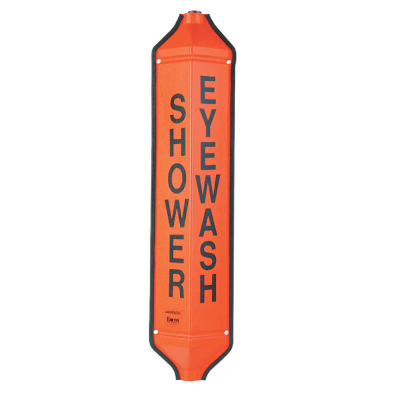 Encon Shower/Eyewash Sign Orange, Top/Bottom Inlet, 01112951