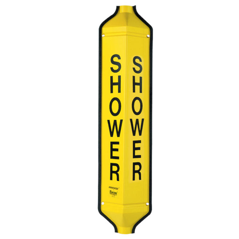 Encon Shower/Shower Sign Yellow, Top/Bottom Inlet, 01112910