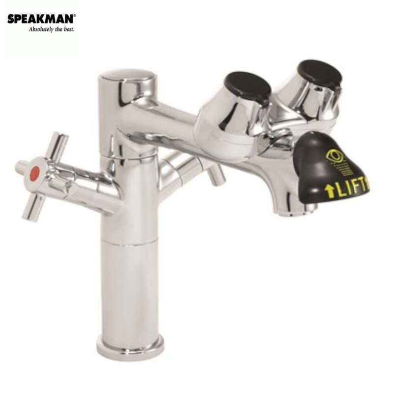 Speakman SEF-1850-8 Combination Eye Wash and Lab Faucet With 8 Inch Spout