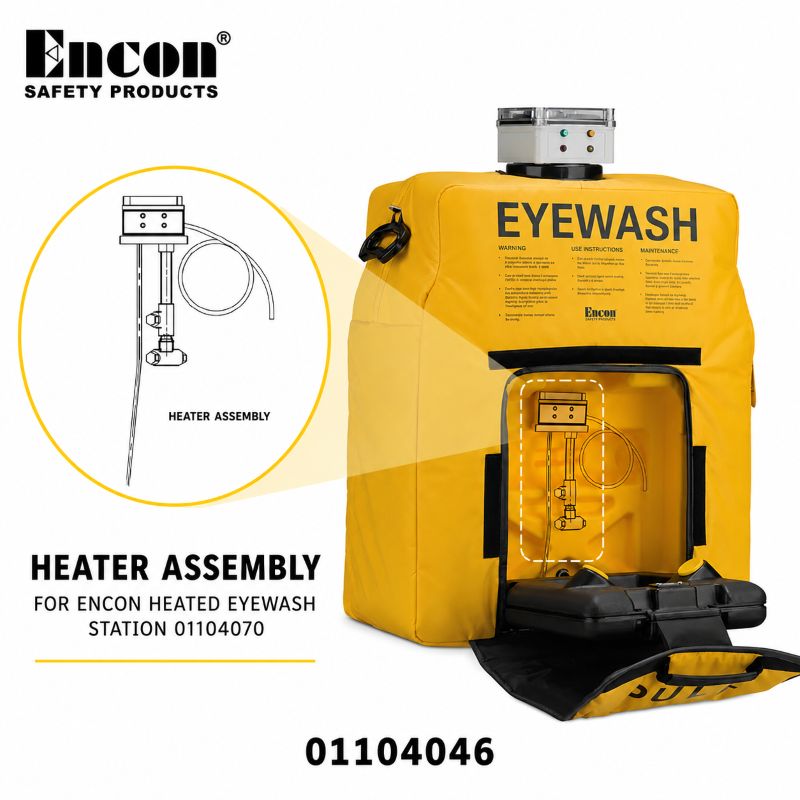 Encon 01104046 heater assembly for heated portable eyewash station  Additional Alt Text Variations