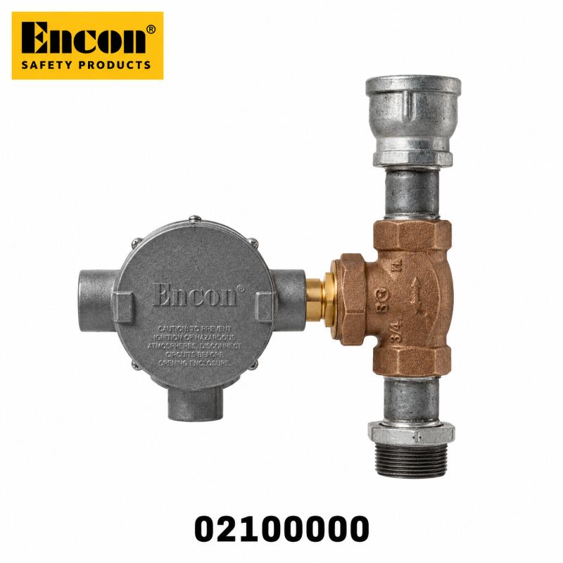 Encon 02100000 remote alarm capable flow switch for emergency shower and eyewash stations