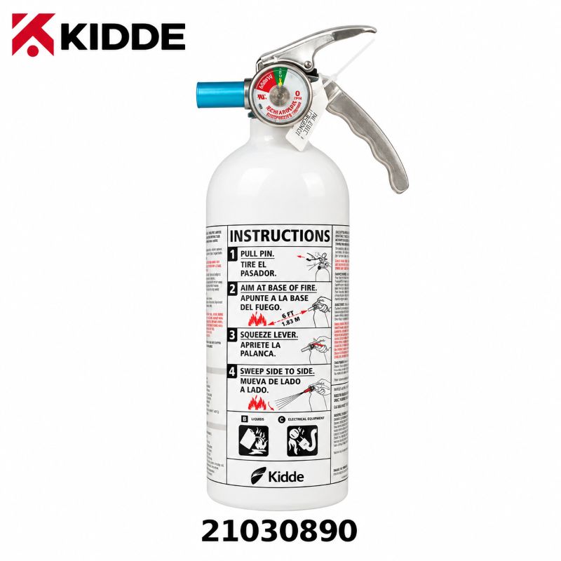 Kidde 21030890 MAR5 Mariner 5 5-B:C marine fire extinguisher with strap bracket
