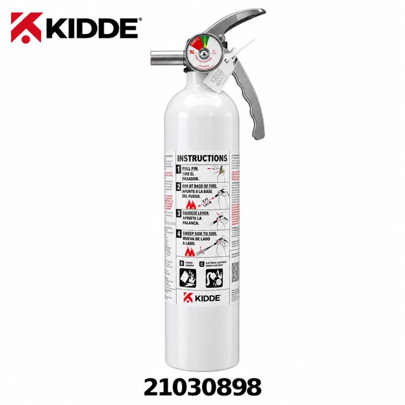 Kidde 21030898 MAR10 Mariner 10 2.5 lb 10-B:C marine fire extinguisher with strap bracket