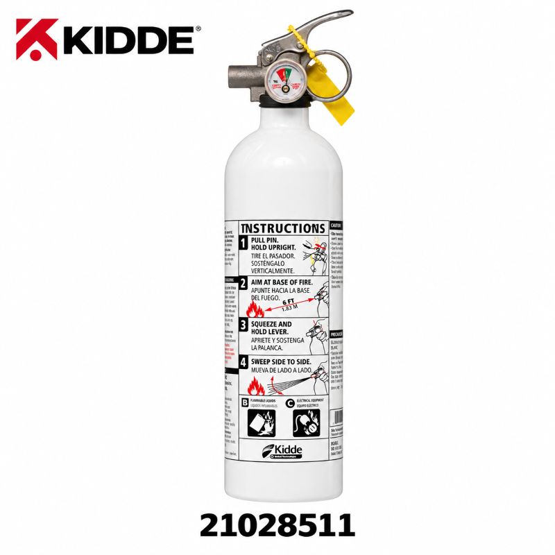 Kidde 21028511 KD57W-5BC Mariner REC 5 2 lb BC marine fire extinguisher with strap bracket