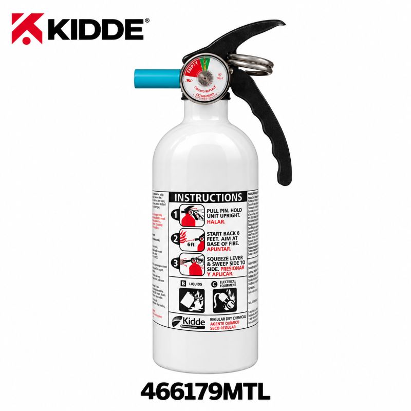 Kidde 466179MTL M5G Mariner 5 2 lb BC marine fire extinguisher with strap bracket
