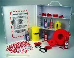 Lockout Tagout Station Cabinet W/Adjustable Shelving