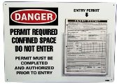 Confined Space Entry Permit Holder W/Entry Permits - EPH