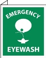 Emergency Eyewash Double Faced Flanged Sign