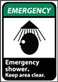 Emergency Shower Keep Area Clear Sign