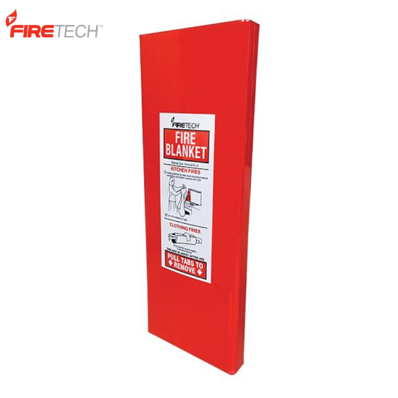 Firetech Fiberglass Fire Blanket With Low Profile Cabinet 650203