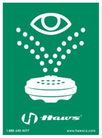 Haws Vertical Universal Emergency Eyewash Sign