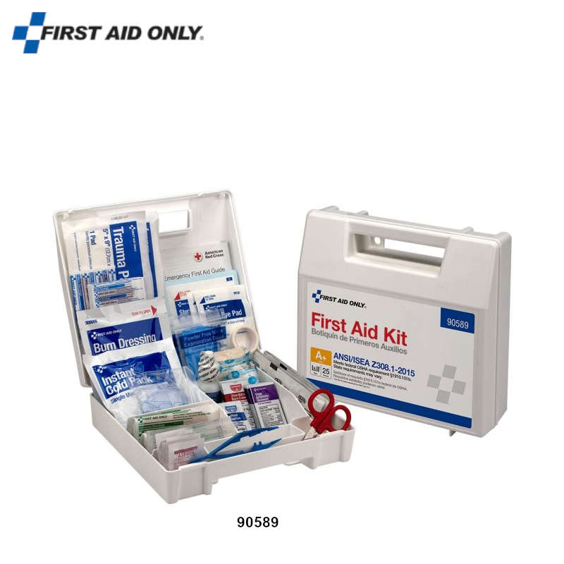 First Aid Only, 25 Person, 141 Piece ANSI A+ Kit, Plastic, 90589