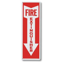 Brady Vinyl Fire Extingusiher Sign w/Arrow 85261