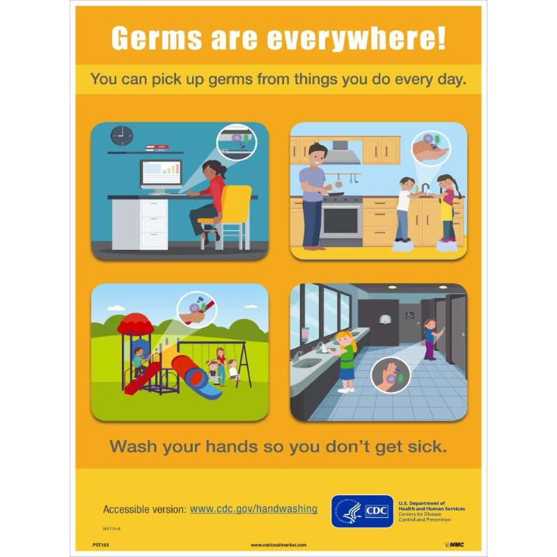 GERMS ARE EVERYWHERE POSTER